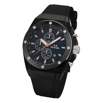 TW Steel CEO Tech | Black Dial | Black Rubber Strap Men's Watch - CE4102 | Time Watch Specialists